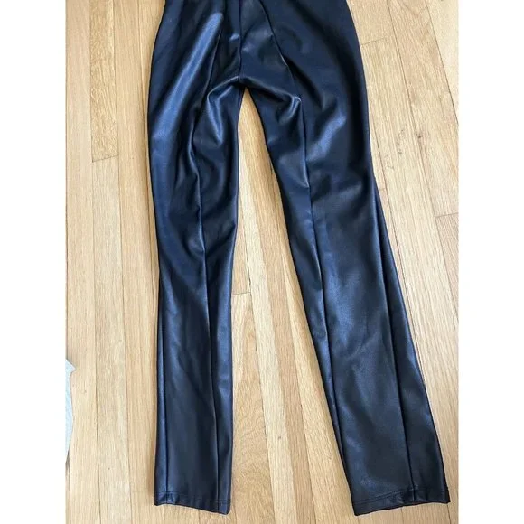 Emerson Fry XS Vegan Leather Leggings Pull On Pants Black women’s - Picture 11 of 16